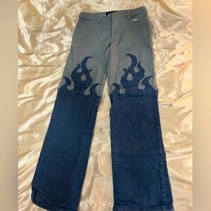 White Fox Boutique Blue Flame Skinny Jeans